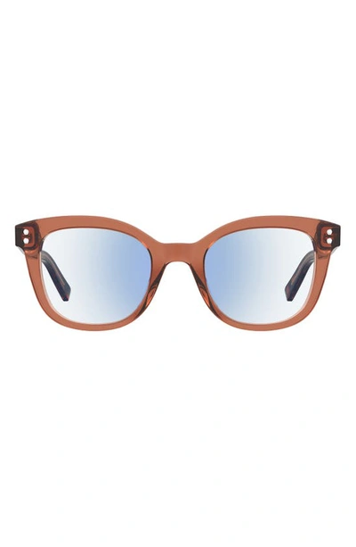 Kate Spade Tanea 48mm Square Blue Block Optical Glasses In Brown