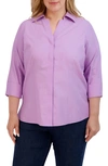 Foxcroft Cole Roll Sleeve Button-up Shirt In Soft Violet