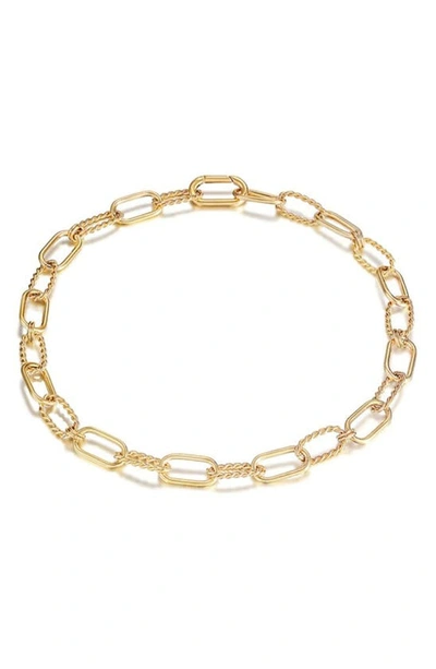 Jane Basch Designs Twisted Link Necklace In Gold