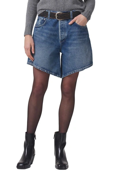 Citizens Of Humanity Gaucho High Waist Organic Cotton Denim Shorts In Dallas