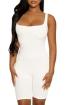 Naked Wardrobe The Nw Sporty Romper In White