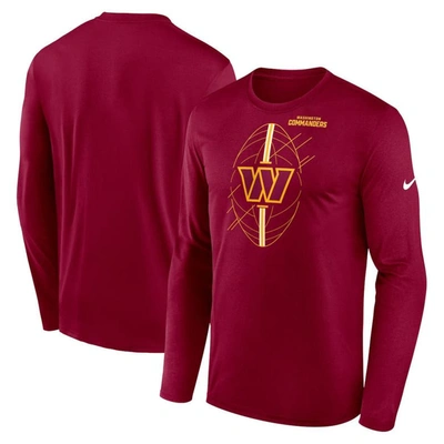 Nike Burgundy Washington Commanders Legend Icon Long Sleeve T-shirt