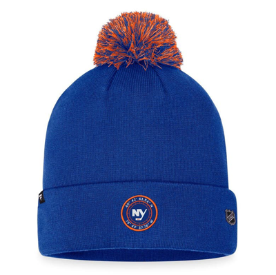 Fanatics Branded  Royal New York Islanders 2023 Nhl Draft Cuffed Knit Hat With Pom