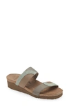 Naot Frankie Slide Sandal In Teal/ Gray/khaki Patina