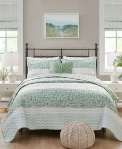 MADISON PARK CARALIE SEERSUCKER 4 PIECE QUILT SETS