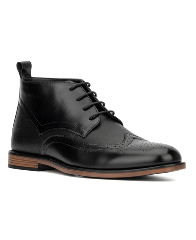 New York And Company Luciano Faux Leather Chukka Boot In Black
