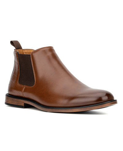 New York And Company Men's Faux Leather Bauer Boots In Cognac