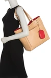 Steve Madden Blindy Large Tote Bag In Camel/ Red Lush