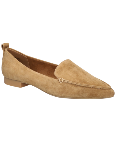 Bella Vita Women's Alessi Pointed Toe Flats In Cognac Suede Leather