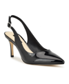 Nine West Menora Slingback Pointed Toe Pump In Black Patent