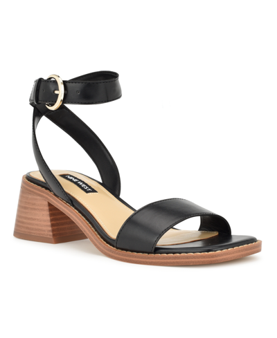 Nine West Women's Torah Open Toe Block Heel Dress Sandals In Black