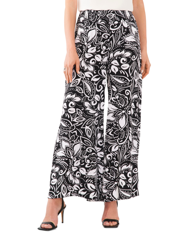 Vince Camuto Women's Smocked Waist Pull On Pants In Rich Black
