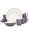 Noritake Colorwave Coupe 16 Pc. Dinnerware Set, Service For 4 In Plum