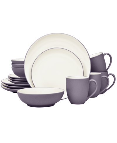 Noritake Colorwave Coupe 16 Pc. Dinnerware Set, Service For 4 In Plum