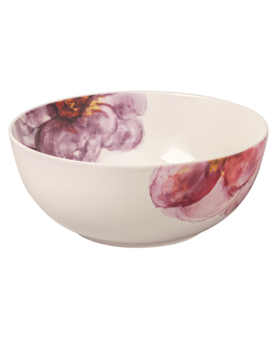 Villeroy & Boch Villeroy Boch Rose Garden 9 In Round Vegetable Bowl In Pink