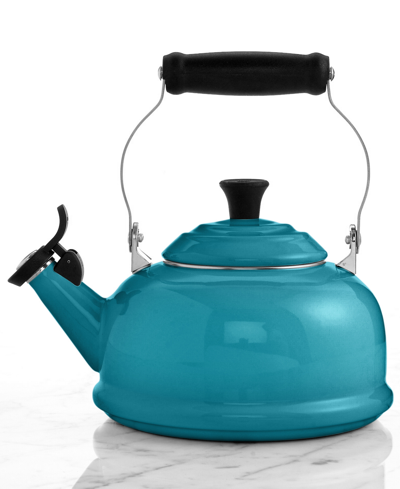 Le Creuset Classic Enamel On Steel 1.7 Qt. Whistling Tea Kettle In Caribbean