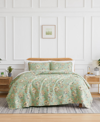 Southshore Fine Linens Jacobean Willow Oversized 3-pc. Quilt Set, Queen In Green