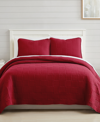 Southshore Fine Linens Grid 3-pc. Quilt Set, Queen In Red