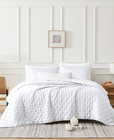 Southshore Fine Linens Luxurious 100 Viscose Quilt Set Collection In White