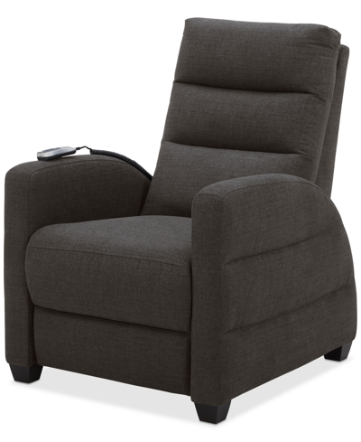 Furniture Carran 31" Zero Gravity Fabric Recliner, Created For Macy's In Charcoal