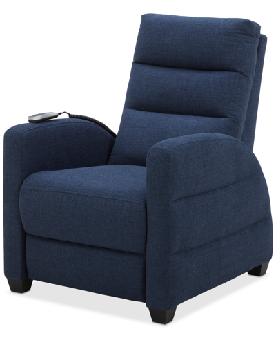 Furniture Carran 31" Zero Gravity Fabric Recliner, Created For Macy's In Midnight
