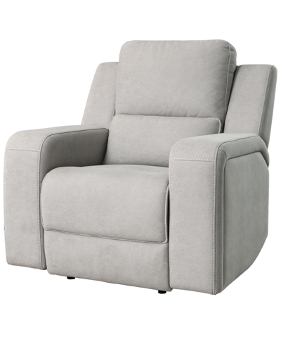 Abbyson Living Maggie Fabric Manual Recliner In Light Gray