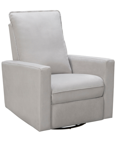 Abbyson Living Railey Power Swivel Glider Recliner In Light Gray