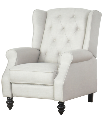 Abbyson Living Sherry Fabric Pushback Recliner In Light Gray