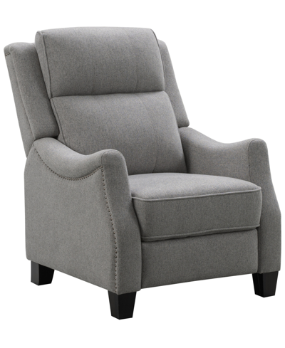 Abbyson Living Cameron Fabric Tufted Push-back Recliner In Gray