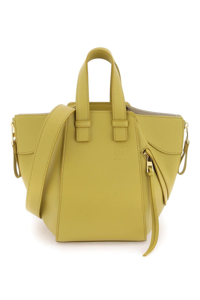【LOEWE】Hammock Compact Bag in Vanilla Yellow Loewe - Hammock Yellow Grained Leather Mini Bag | Mitchell