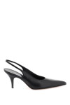 The Row Napa Leather Slingback Pumps In Black