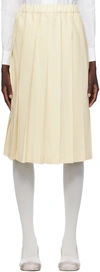 COMME DES GARCONS GIRL YELLOW PLEATED MIDI SKIRT