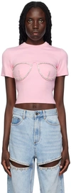 Area Pink Crystal T-shirt In Pink