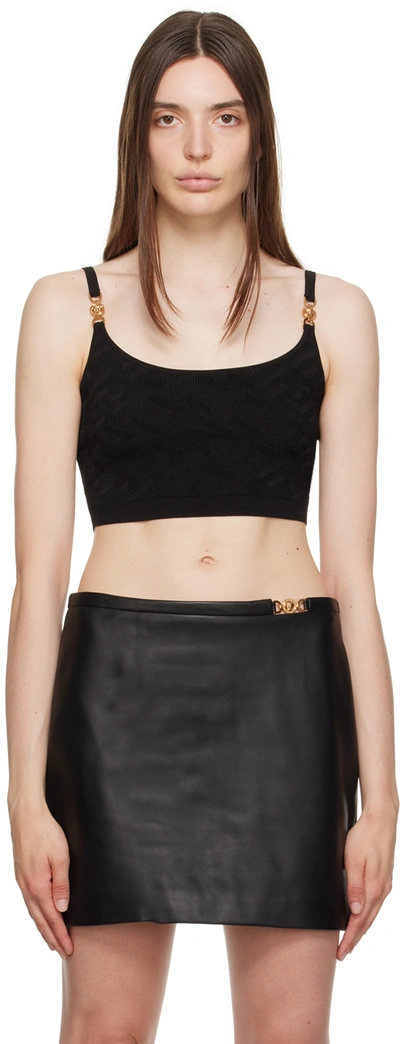 VERSACE BLACK 'LA GRECA' TOP