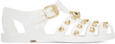 Moschino Jelly Sandals White