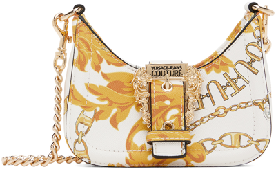 Versace Jeans Couture Chain Couture Faux-leather Shoulder Bag In Weiss