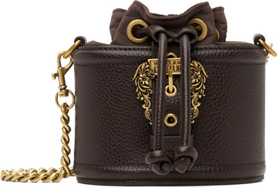 Versace Jeans Couture Brown Drawstring Bag In E741 Cocoa
