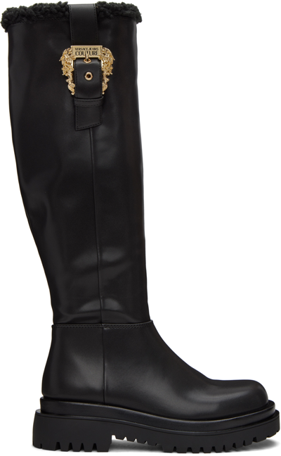 Versace Jeans Couture Black Drew Boots In E899 Black