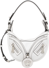 Versace Repeat Medusa Mini Top-handle Bag In Optical White/palladium