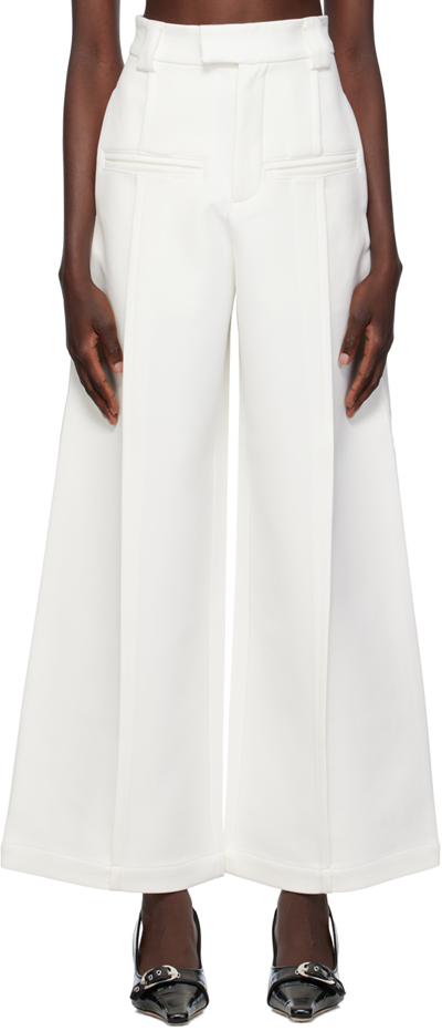 Fax Copy Express Ssense Exclusive White Trousers