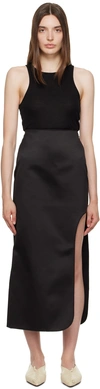 By Malene Birger Wick Slit-detailed Midi Skirt In 050 Black