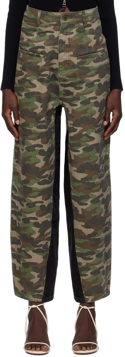 Fax Copy Express Ssense Exclusive Khaki Trousers In Camo