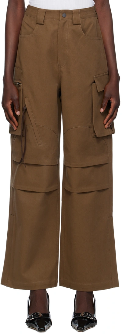 Fax Copy Express Ssense Exclusive Brown Cargo Trousers