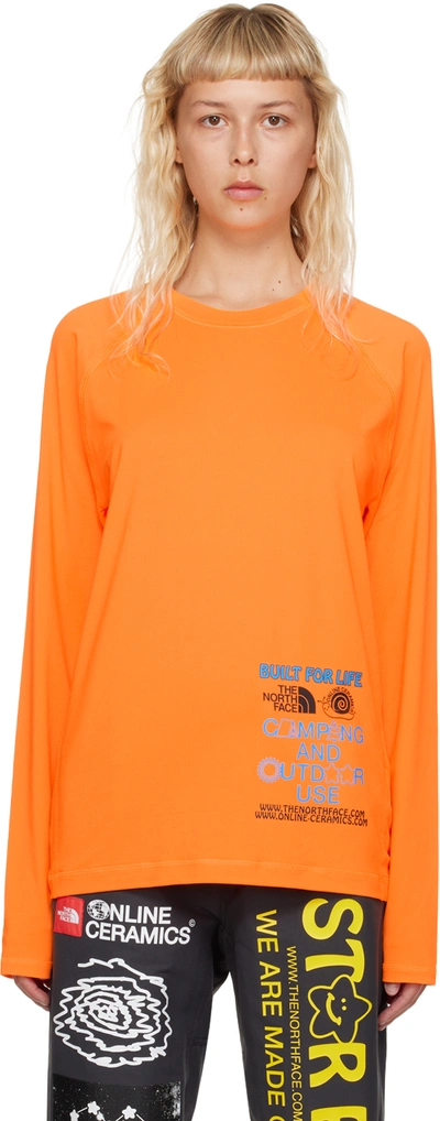 The North Face Orange Online Ceramics Edition Class V Water Long Sleeve T-shirt In Hyper Orange