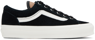 Vans Black Fabric Old Skool Platform Sneakers In Big Foot Hairy Suede