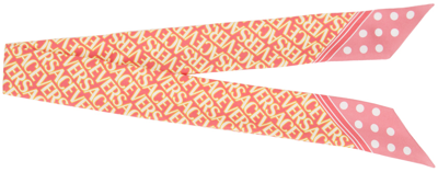 Versace Allover-print Silk Scarf In Pink