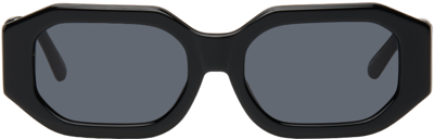 Attico X Linda Farrow Blake Rectangular Sunglasses In Black/grey