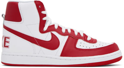 Nike Terminator High Leather Trainers In Red