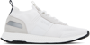 HUGO BOSS WHITE STRUCTURED KNIT SNEAKERS
