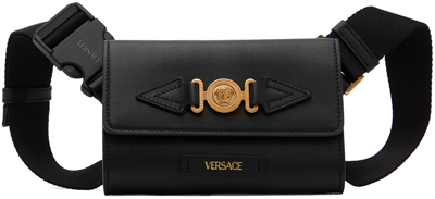 Versace Black Medusa Biggie Belt Pouch In 1b00v-black-